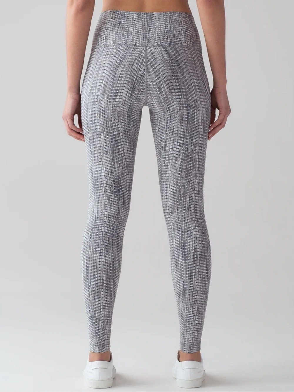 lululemon High-Rise Grey Patterned Leggings for Women Size 2